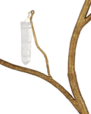 Forest Light Wall Sconce In Washed Lucerne Gold & Natural