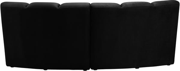 Lynda 2pc. Modular Sectional In Black Velvet