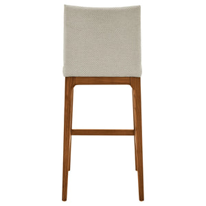 Devon Fabric Counter Stool Walnut Legs In Cardiff Cream 