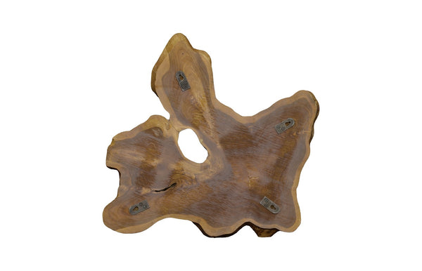 Freeform Teak Wall Slice, Large, Natural