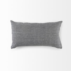 Ramone 14 x 26 White and Black Fabric Decorative Pillow Cover