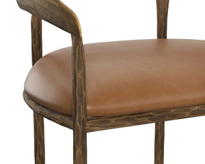 ZANATTA COUNTER STOOL - TAN LEATHER