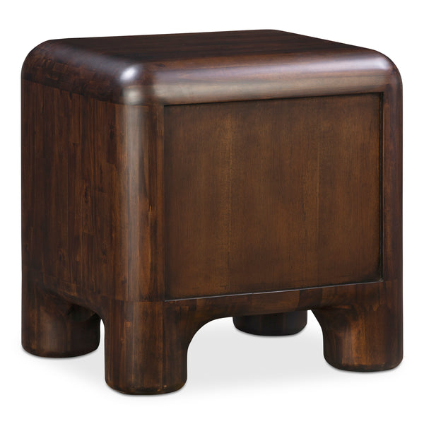 Moe's Rowan Nightstand Dark Brown Acacia