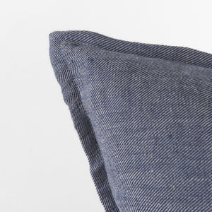 Aubrielle 20L x 20W Gray and Blue Fabric Color Blocked Decorative Pillow Cover