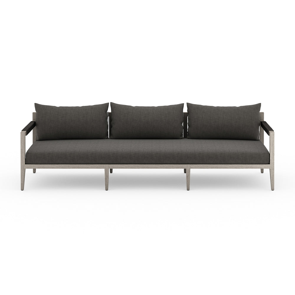 Sherwood Outdoor Sofa In 93" In Grey/Charcoal
