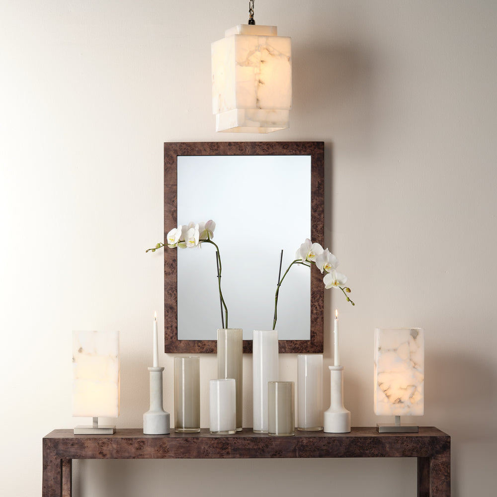 Chandler Rectangle Wood Wall Mirror, Charcoal