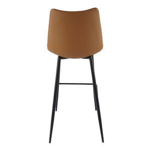 Moe's Alibi Barstool Set of Two in Tan Vegan Leather