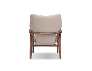 INGRID Occasional Chair in oatmeal tweed ash stained in light