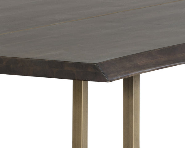 Donnelly Dining Table - Antique Brass - Dark Mango - 95"