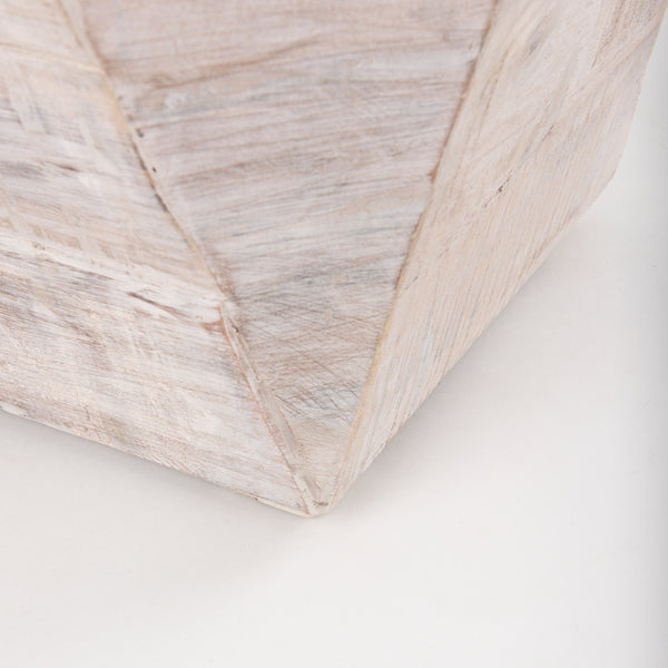 Esagono Octagonal Reclaimed Wood End/Side Table w/ Storage