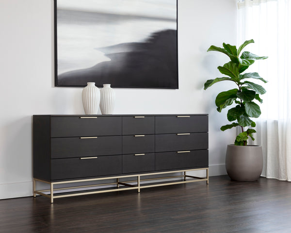 REBEL DRESSER - LARGE - GOLD - CHARCOAL GREY