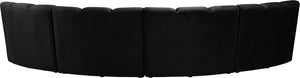 Lynda 4pc. Modular Sectional In Black Velvet