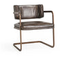 Fonda Leather Dining Chair - Truffle Brown