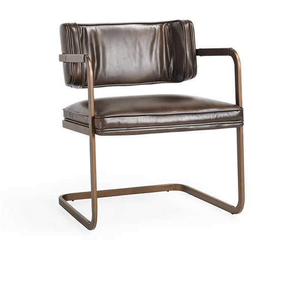 Fonda Leather Dining Chair - Truffle Brown