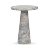 Huxley Marble Round Accent Table with Rusty Gray Veining