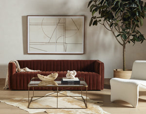 Augustine Sofa In 88" In Surrey Auburn