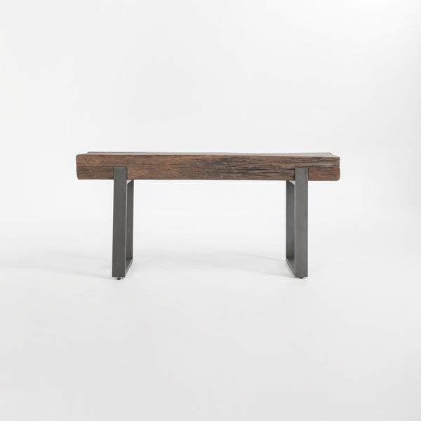 Duarte Solid Wood Rectangle Console Table - Rustic Brown