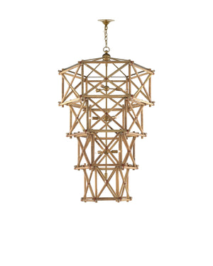 Kingali Grande Chandelier In Natural & New Brass