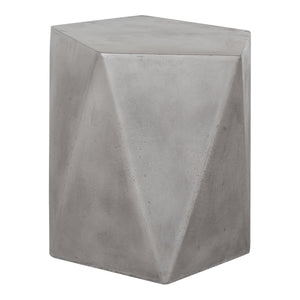 Moe's Gem Outdoor Stool in Grey Concrete