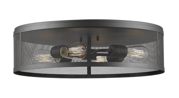 Meshsmith 4 Light Flush Mount in Bronze Finish