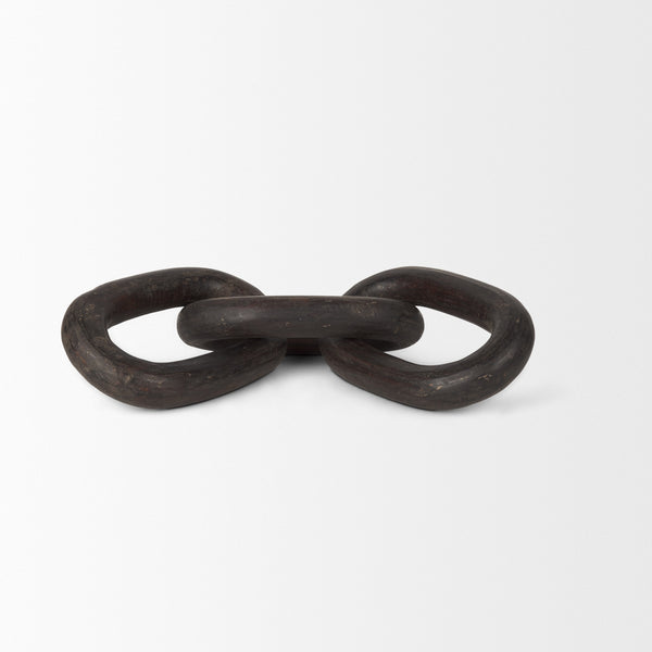 Tayla Large Black-Brown Wood Chain Link