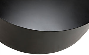 Ella Industrial Steel Coffee Table in Matte Black