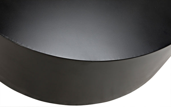 Ella Industrial Steel Coffee Table in Matte Black