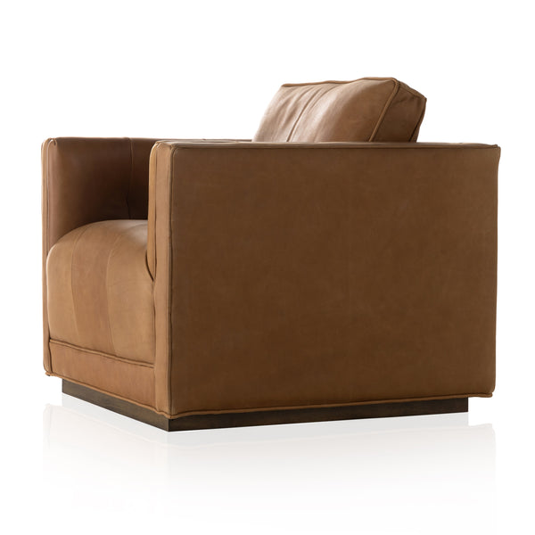 Kiera Swivel Chair In Palermo Cognac