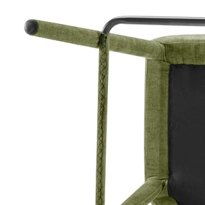 Rylee KD Chenille Backless Counter Stool, Millburry Green 
