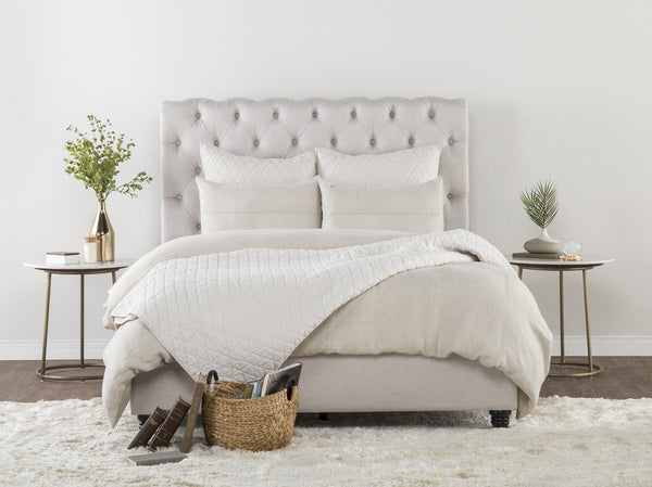 Doheney Upholstered Cal King Bed - Oatmeal