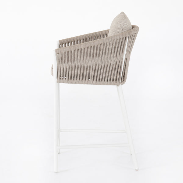 Porto Outdoor Stool-White-Counter