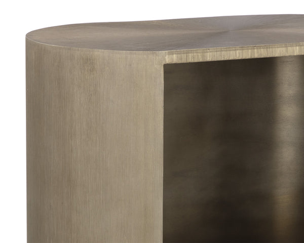 SIENA NIGHTSTAND - OVAL - ANTIQUE BRASS
