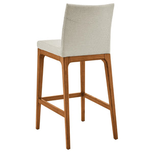 Devon Fabric Counter Stool Walnut Legs In Cardiff Cream 