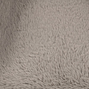 Teddy Plush Accent Chair in Soft Faux Fur - Granite