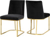 Rick Dining Chair In Black Velvet and Gold
