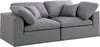 Carmen Cloud Modular Sofa In Grey Linen Fabric