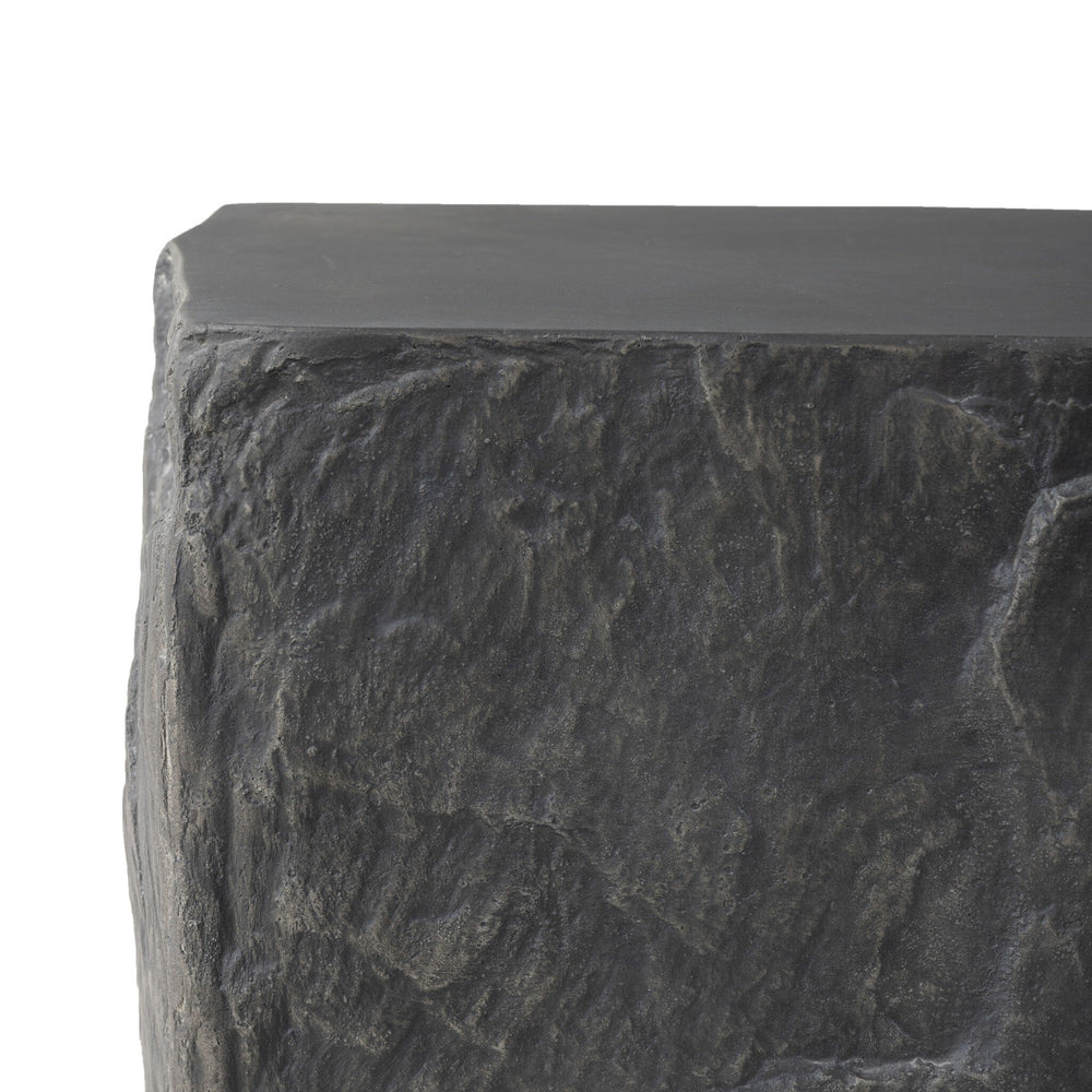 Lucius End Table In Smooth Black Concrete