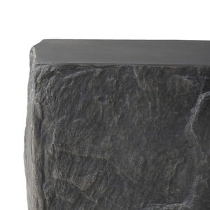 Lucius End Table In Smooth Black Concrete
