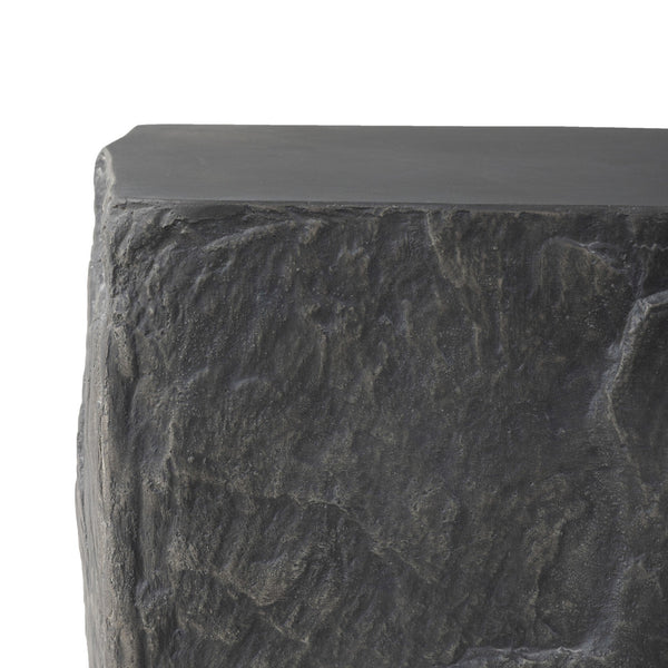 Lucius End Table In Smooth Black Concrete