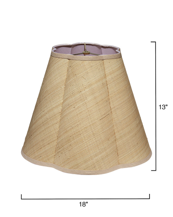 Scalloped Raffia Lamp Shade, Large
