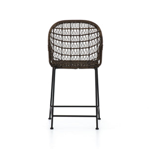 Bandera Outdoor Woven Counter Stool-Grey