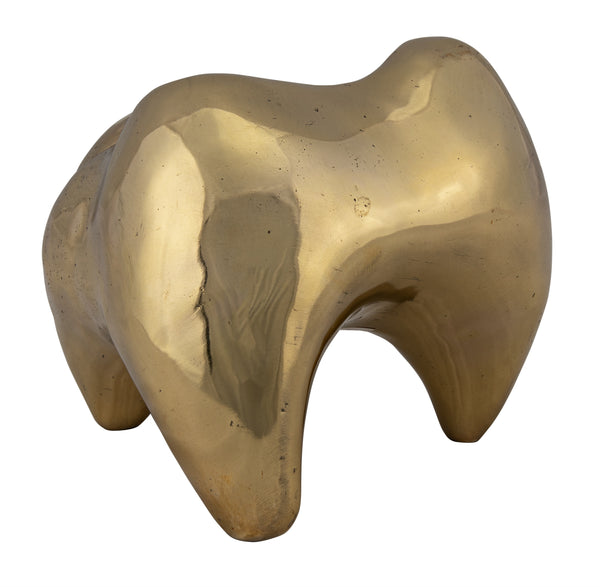 Alien Metal Alloy Sculpture in Antique Brass Finish