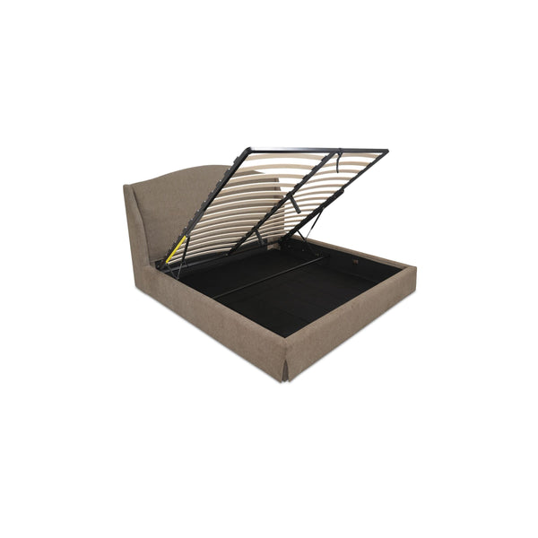 Moe's Weston King Storage Bed with Wingback Frame