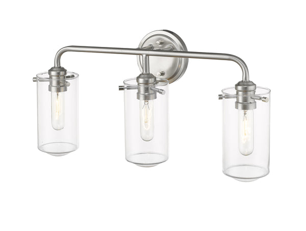 Delaney 3 Light Vanity in Brushed Nickel Finish
