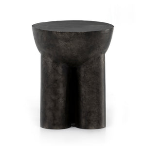 Sante End Table In Raw Black