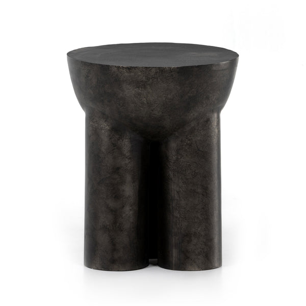 Sante End Table In Raw Black