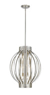 Moundou 6 Light Pendant in Brushed Nickel Finish