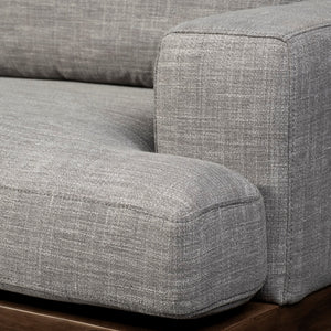 Colburne II 95" Gray Upholstered Three Seater Sofa