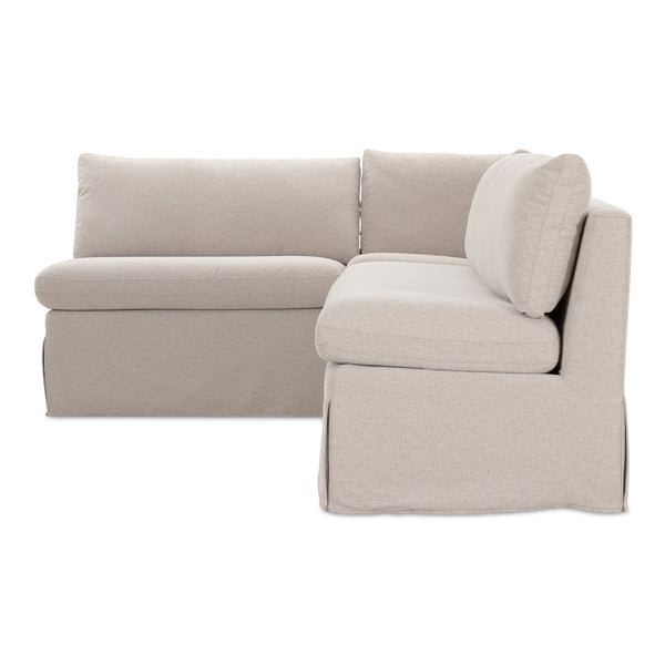 Fable L-Shape Dining Banquette Beige 100.5"