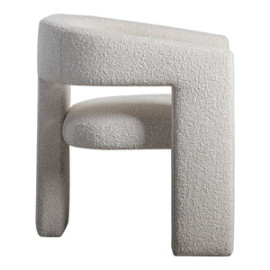 Moe's Elo Sculptural White Armchair